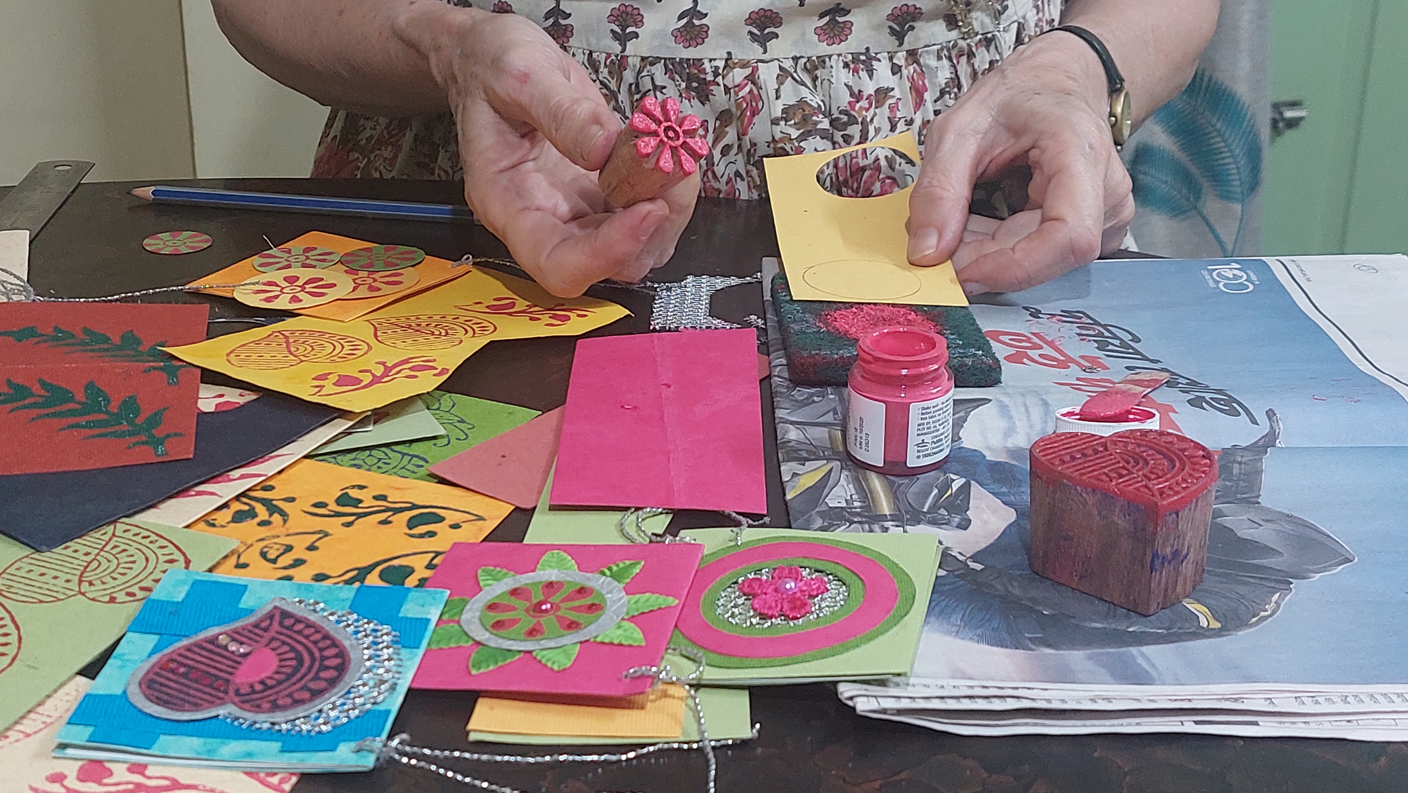 Creative block printing process